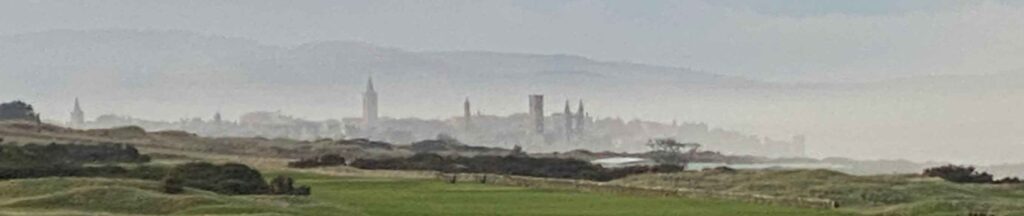 St Andrews Tours view of St Adrews from the Fairmont Hotel